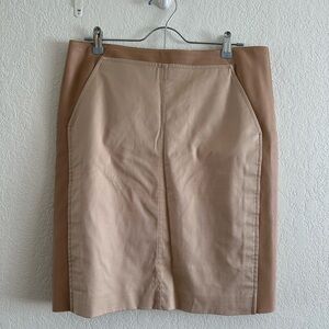Elegant Tan Pencil Skirt